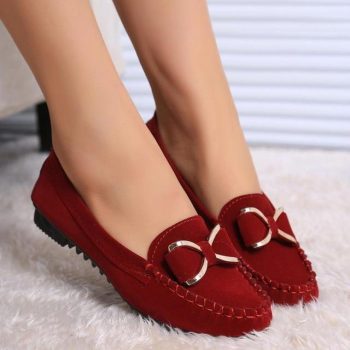 Fashion Women Ballet Shoes Single Bow Flats Driving Shoes