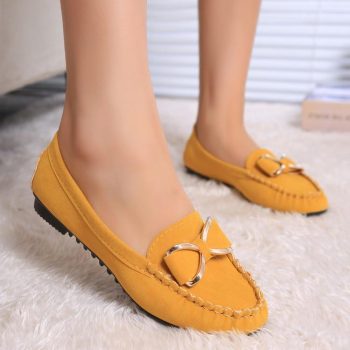 Fashion Women Ballet Shoes Single Bow Flats Driving Shoes - Image 3