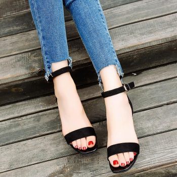 Women Sandals Shoes Women Open Toe Chunky High Heels - Image 4