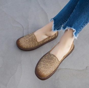 Genuine Leather Loafers Women Casual Shoes - Image 8