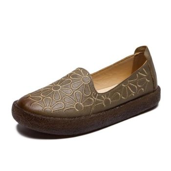 Genuine Leather Loafers Women Casual Shoes - Image 6