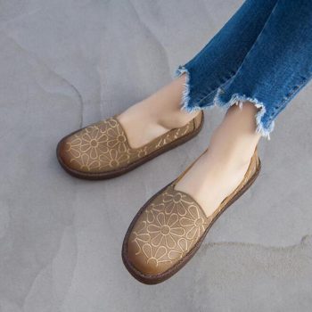 Genuine Leather Loafers Women Casual Shoes - Image 4