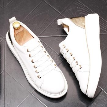 New popular Men's Designer Cute white Shoes - Image 4