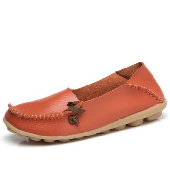 Flats Women Plus Size 34-44 Genuine Leather Shoes - Image 3