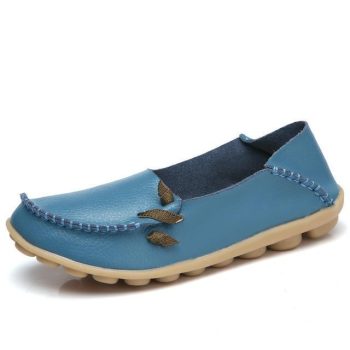 Flats Women Plus Size 34-44 Genuine Leather Shoes - Image 2