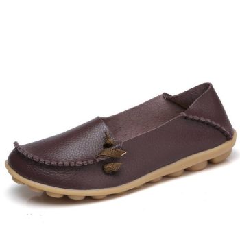 Flats Women Plus Size 34-44 Genuine Leather Shoes - Image 10