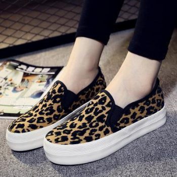 Casual Flat Shoes Women Canvas Slip On Flats Platform Loafers - Image 7