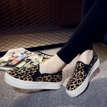 Casual Flat Shoes Women Canvas Slip On Flats Platform Loafers - Image 4