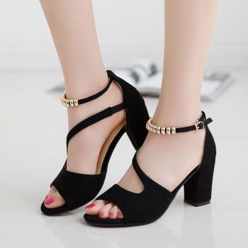 sexy fish mouth hollow Roman sandals - Image 10