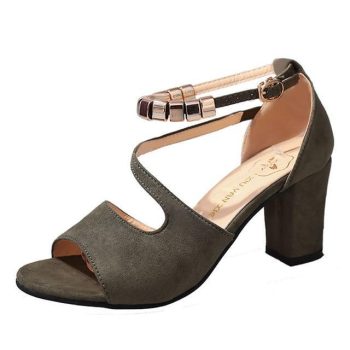 sexy fish mouth hollow Roman sandals - Image 9