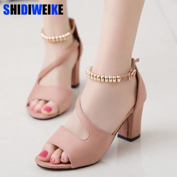 sexy fish mouth hollow Roman sandals - Image 3