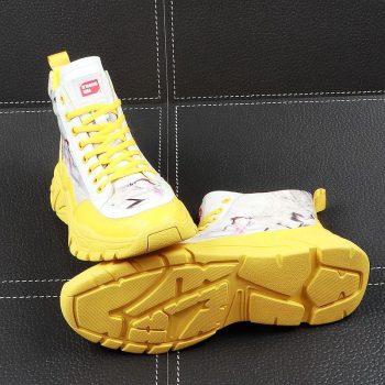 Men Fashion printing high tops Causal Loafers flat platform shoes - Image 5