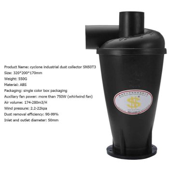 Third Generation Turbocharged Cyclone Dust Collector (Black Have Flange) - Image 6