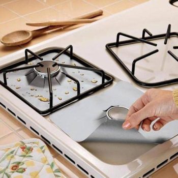 4Pcs Stove Protector Cover Liner Non-Stick Aluminum Foil Kitchen Accessories - Image 4
