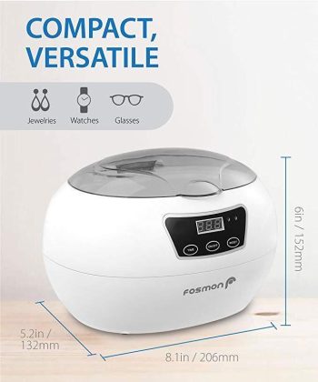 Ultrasonic Cleaner Digital Electronic Sonic Jewelry Ring Eyeglass Cleaner - Image 7