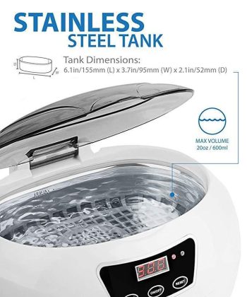 Ultrasonic Cleaner Digital Electronic Sonic Jewelry Ring Eyeglass Cleaner - Image 4