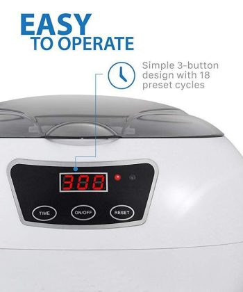 Ultrasonic Cleaner Digital Electronic Sonic Jewelry Ring Eyeglass Cleaner - Image 5
