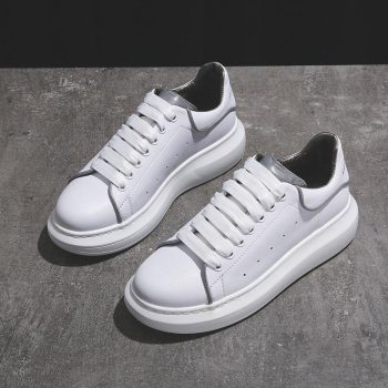 new women sneakers genuine leather platform luminous shoes - Image 6