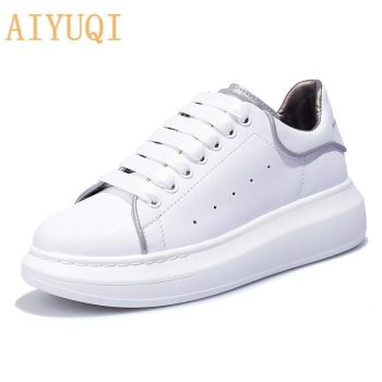new women sneakers genuine leather platform luminous shoes - Image 2