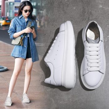 new women sneakers genuine leather platform luminous shoes - Image 7