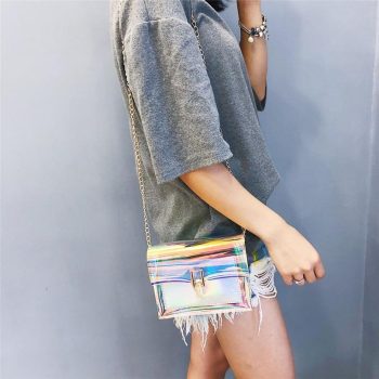 Fashion Women Shoulder Bag Laser Transparent Cross body Bags - Image 4