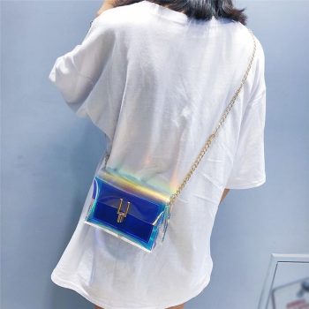 Fashion Women Shoulder Bag Laser Transparent Cross body Bags - Image 3
