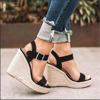 Ultra High Wedges Heel Sandals Fashion Open Toe Platform Elevator Women Sandals - Image 5