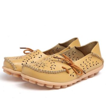 Genuine Leather Shoes Woman Loafers - Image 12