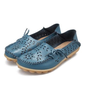 Genuine Leather Shoes Woman Loafers - Image 2
