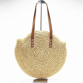 Bali Island Hand Woven Bag Round Bag buckle Rattan - Image 28