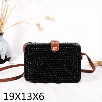 Bali Island Hand Woven Bag Round Bag buckle Rattan - Image 39