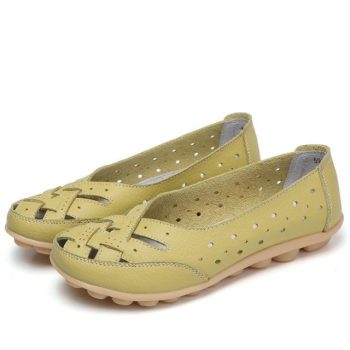 Women Genuine Leather Shoes Woman Ballet Flats Casual Sandals Women Loafers