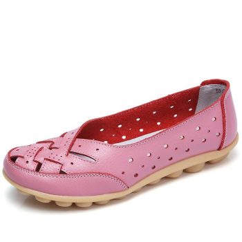 Women Genuine Leather Shoes Woman Ballet Flats Casual Sandals Women Loafers - Image 5