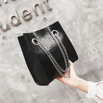Big Tote Female Bag Burst Crack Chain Shoulder Messenger Bag - Image 10