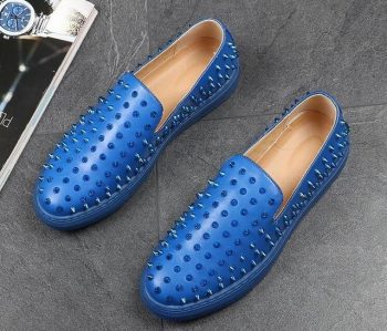 British Men's Trendsetter Gold Silver rivet punk Rock Trendy Casual Shoes - Image 3