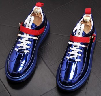 British New Men stylist High Quality streets Casual Flats high tops Designer Buckle Shoes - Image 3