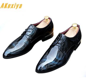 British designer pointed print lace-up oxfords shoes - Image 2