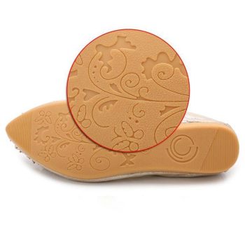 Luxury Rhinestone Ballet Flat Shoes Women Butterfly Pointed Toe Golden Shoes Loafers - Image 6