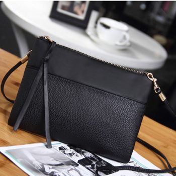 Women's Clutch Bag Simple Black Leather Crossbody Bags - Image 4