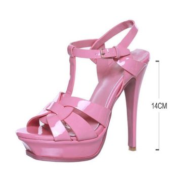 Genuine Leather High Heel Sandals Women Heels - Image 2