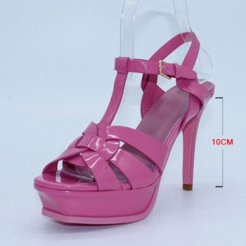 Genuine Leather High Heel Sandals Women Heels - Image 18