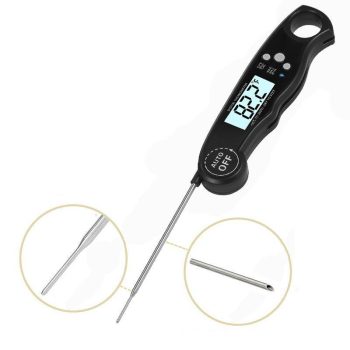 Digital Meat Thermometer Waterproof Instant with Calibration and Back light