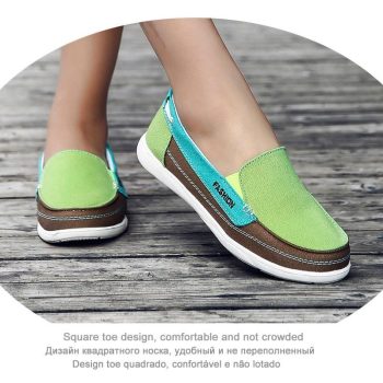 Women Canvas Shoes Woman Ladies Casual Shoes Lady Loafers - Image 3