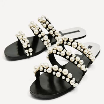 Beach Party Dresses shoes Fulgurant Pearl Sandals - Image 2