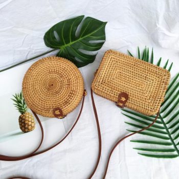 Fashion Women Summer Rattan Bags Round Square Straw Bag Handmade - Image 7