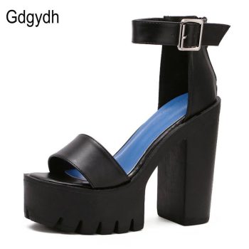 White Sandal Shoes for Women New Arrival Thick Heels Sandals - Image 3
