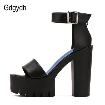White Sandal Shoes for Women New Arrival Thick Heels Sandals - Image 4