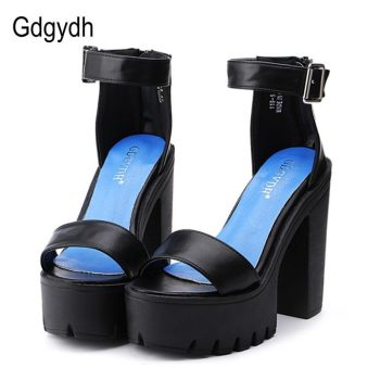 White Sandal Shoes for Women New Arrival Thick Heels Sandals - Image 2