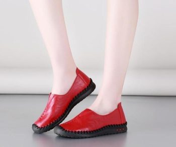 Genuine Leather comfortable non-slip soft bottom handmade sewing casual lazy shoes - Image 10