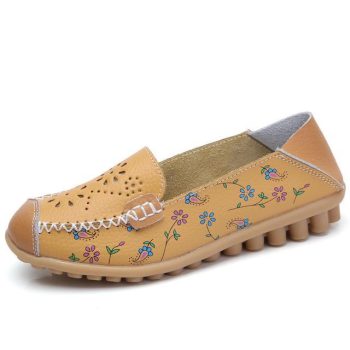 Genuine leather flats shoes women female moccasins casual ladies shoes